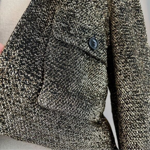 MANI VINTAGE Glamorous Black & Gold Blazer Jacket Set size 40/6 (145) - Picture 9 of 16